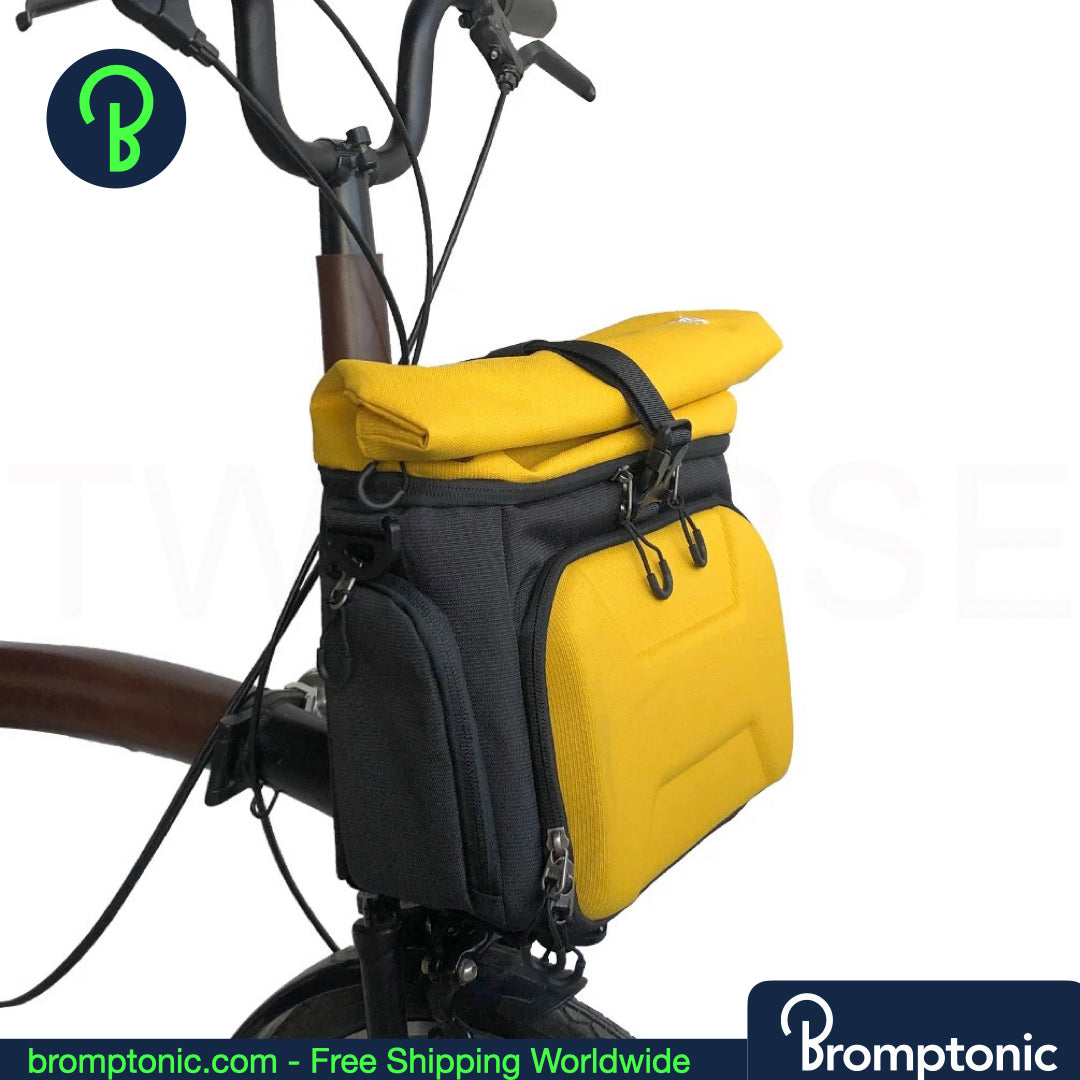 Brompton Roll-Top Front Bag – 12.6L Expandable Hard-Shell Commuter Bag (A/C/G/P/T Line)