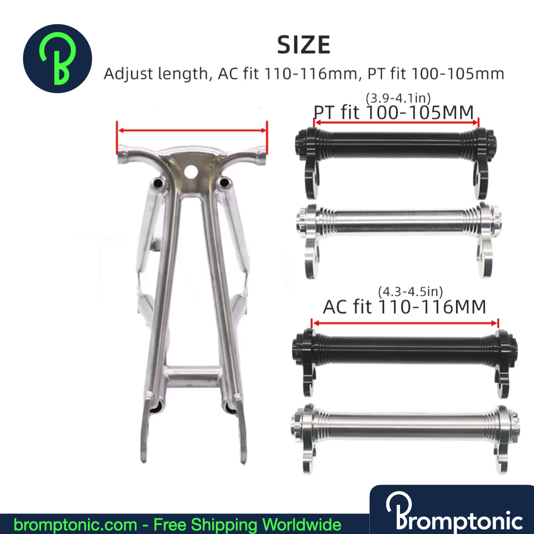 Brompton Easy Wheel Extension Rod - AC Line & PT Line | Varilla, Ruedas o Juego Completo