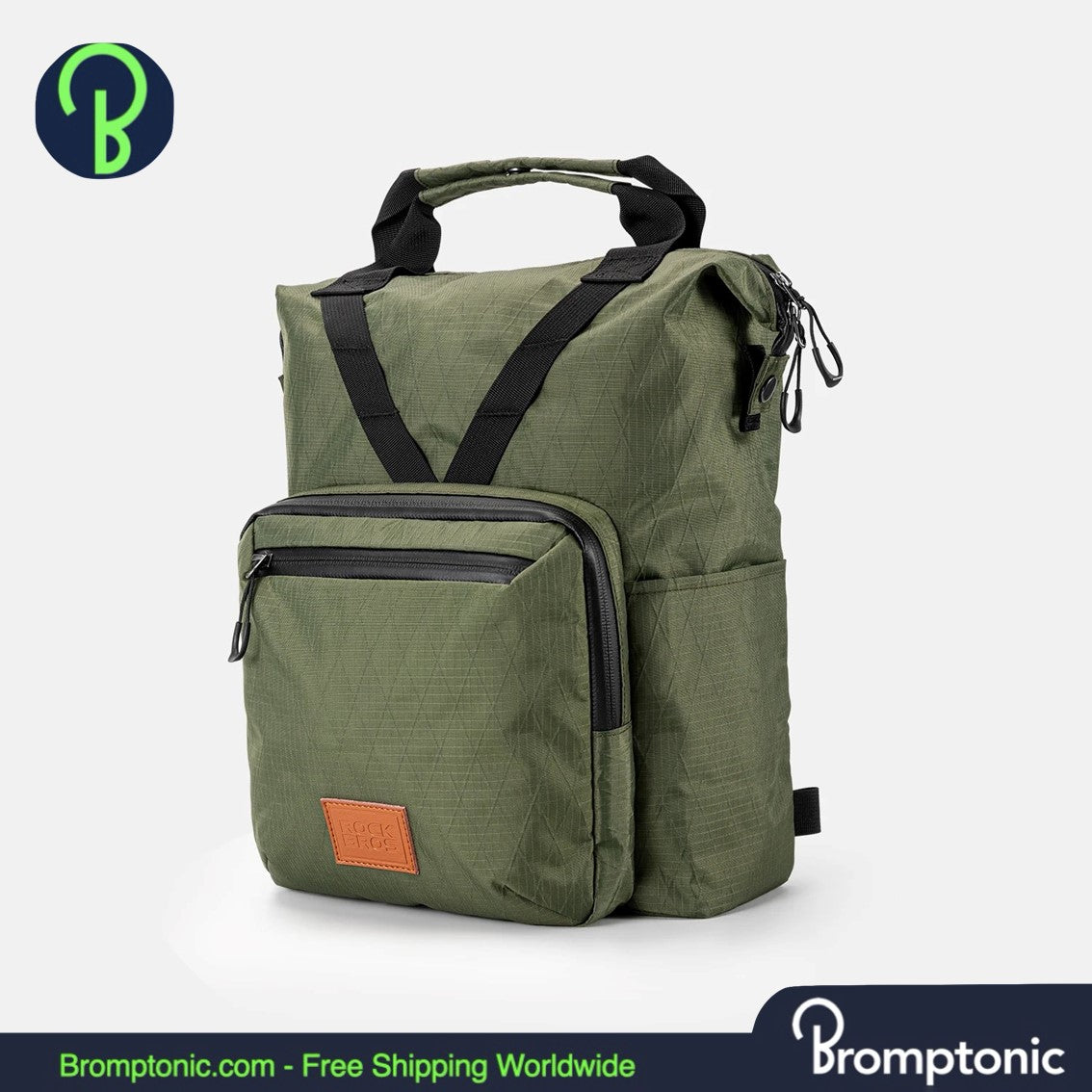 Brompton Folding Bike Backpack 11.5L - Bolsa multifuncional con cremallera