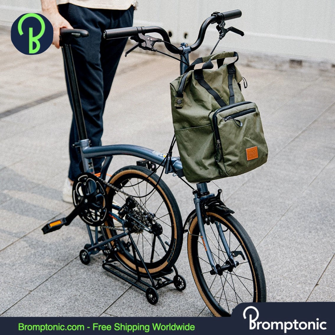 Brompton Folding Bike Backpack 11.5L - Bolsa multifuncional con cremallera