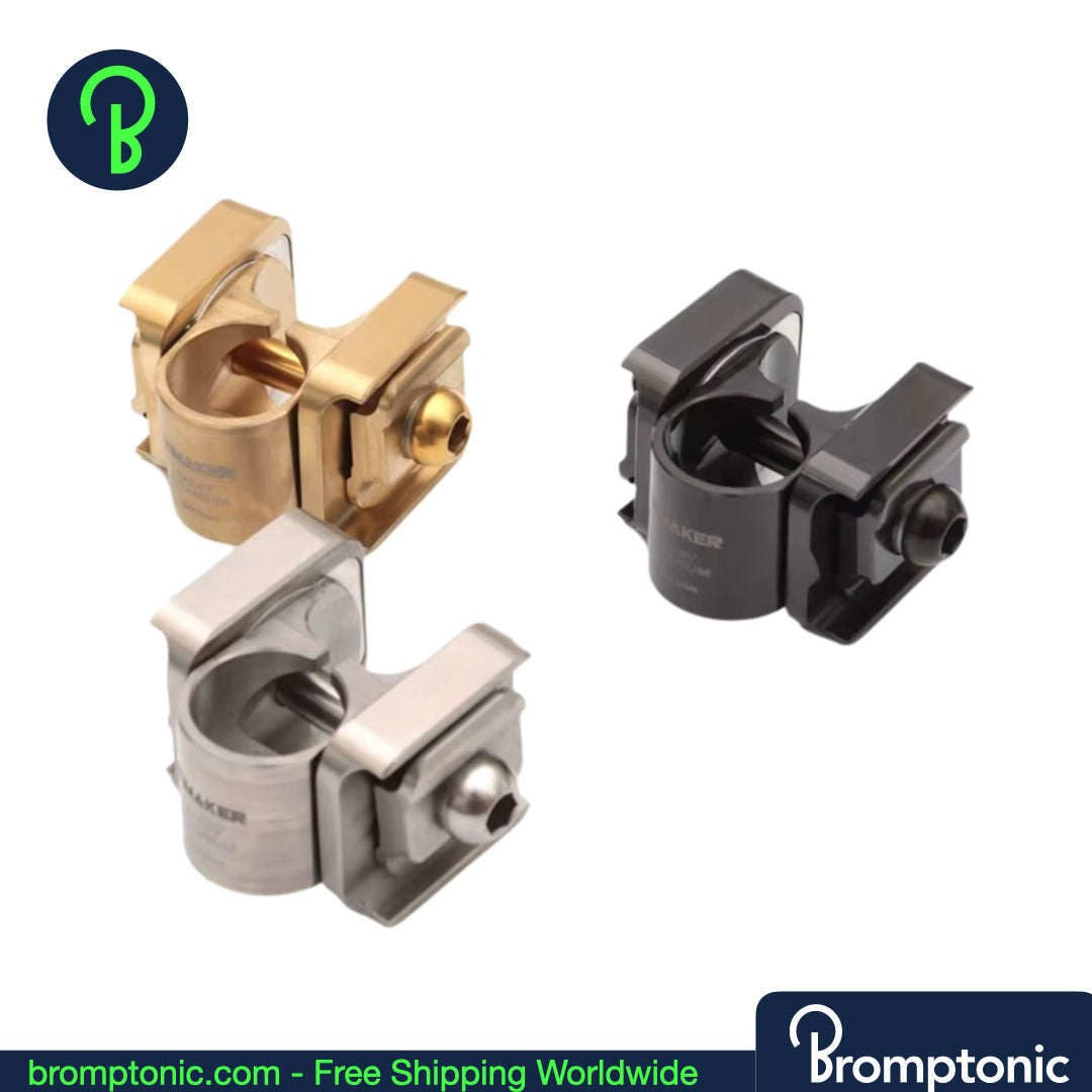 Abrazadera de tija de sillín Brompton de titanio - cabeza redonda 22,2 mm